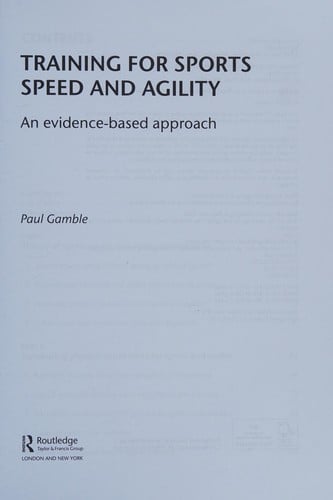 Training for sports speed and agility