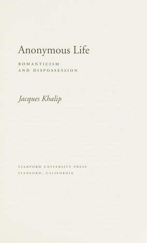 Anonymous life