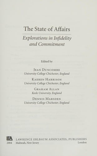 The state of affairs