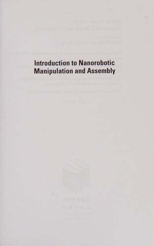 Introduction to nanorobotic manipulation and assembly