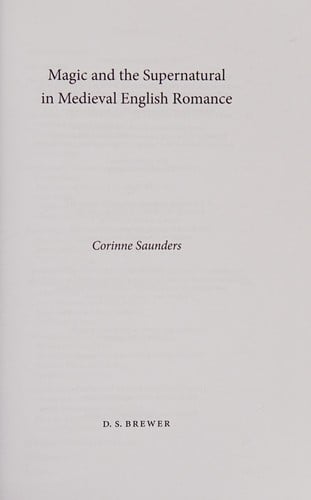 Magic and the supernatural in medieval English romance