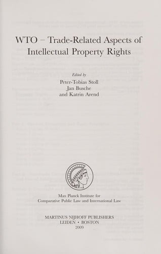 WTO - trade-related aspects of intellectual property rights