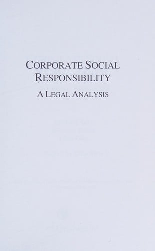 Corporate social responsibility