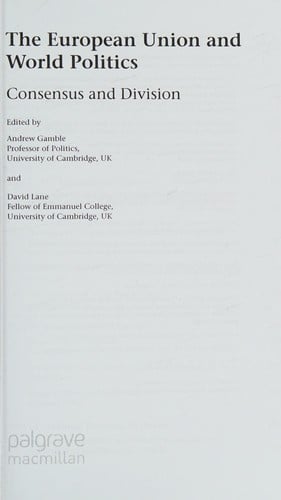 The European Union and world politics