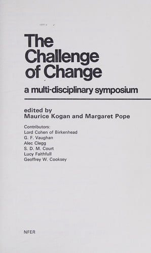 The challenge of change