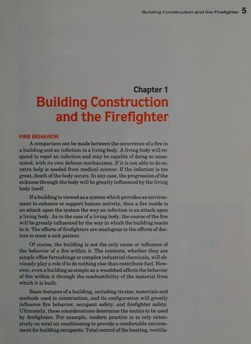 Building construction related to the fire service