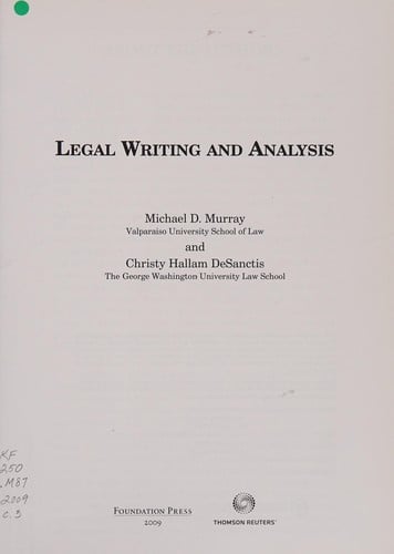 Legal writing and analysis