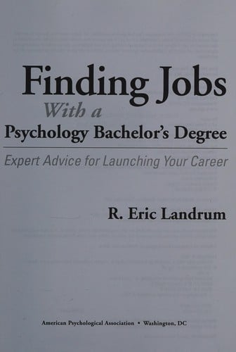 Finding jobs with a psychology bachelor's degree