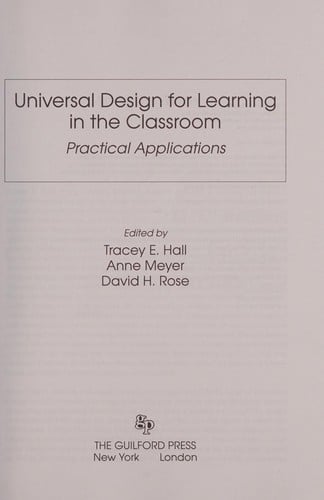 Universal design for learning in the classroom