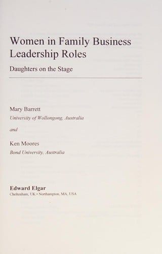 Women in family business leadership roles