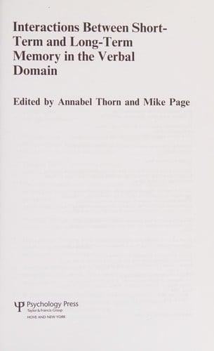Interactions between short-term and long-term memory in the verbal domain