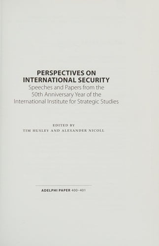 Perspectives on international security