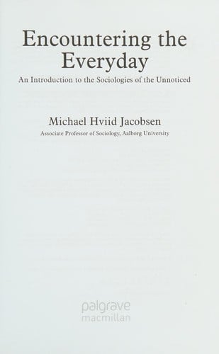 Encountering the everyday