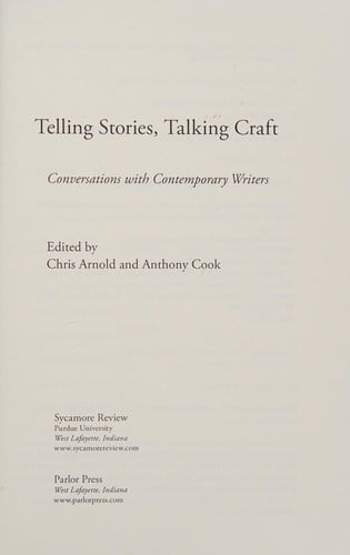 Telling stories, talking craft