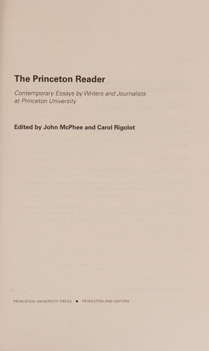 The Princeton reader