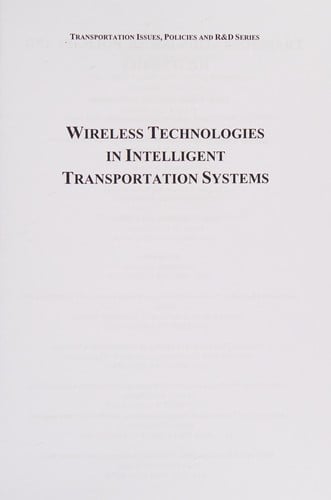 Wireless technologies in intelligent transportation systems
