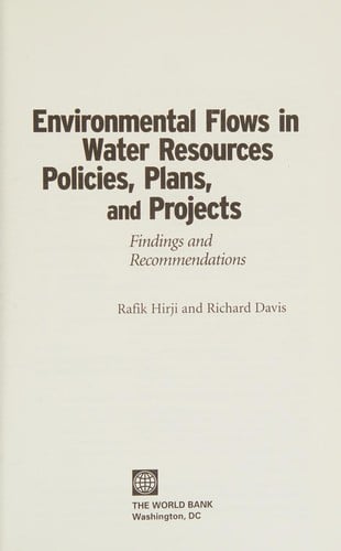 Environmental flows in water resources policies, plans, and projects
