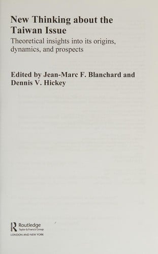 New thinking about the Taiwan issue