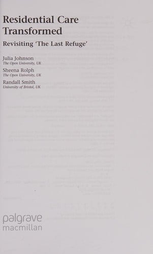 A history of residential care for older people