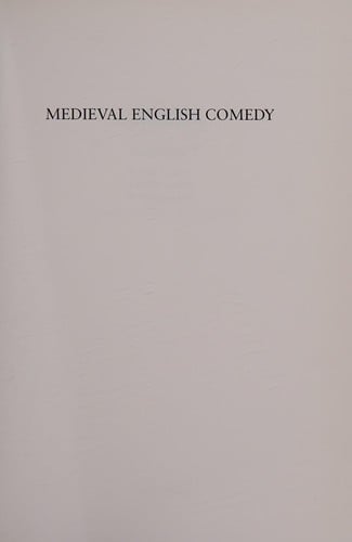 Medieval English comedy