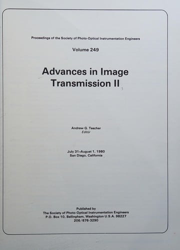 Advances in image transmission II