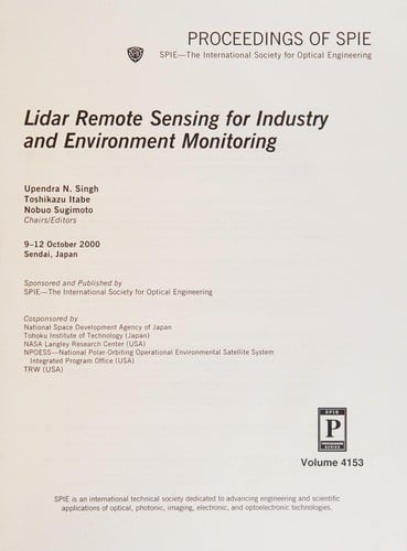 Lidar remote sensing for industry and environment monitoring