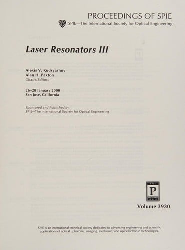 Laser resonators III