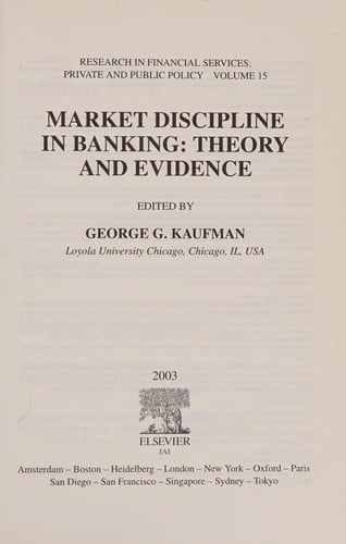 Market discipline in banking