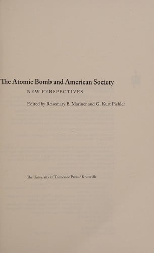 The atomic bomb and American society