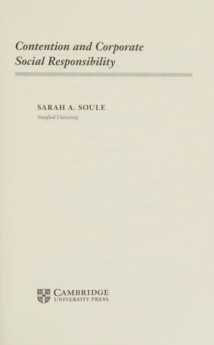 Contention and corporate social responsibility