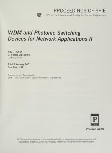 WDM and photonic switching devices for network applications II