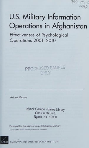 U.S. military information operations in Afghanistan