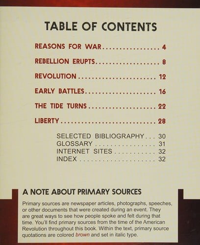 A primary source history of the American Revolution