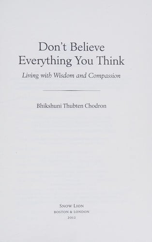 Don't believe everything you think