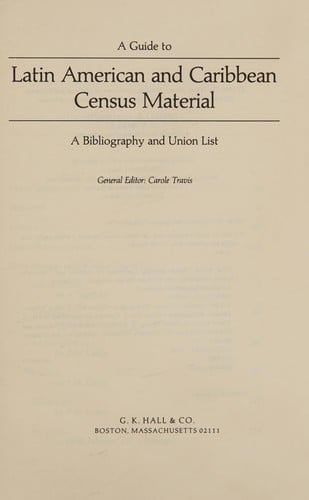 A Guide to Latin American and Caribbean census material