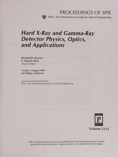Hard X-ray and gamma-ray detector physics, optics, and applications