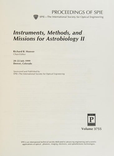 Instruments, methods, and missions for astrobiology II