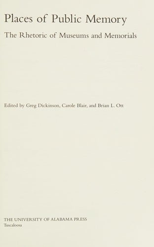 Places of public memory