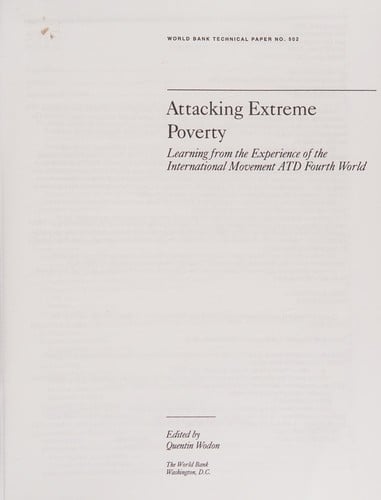 Attacking extreme poverty