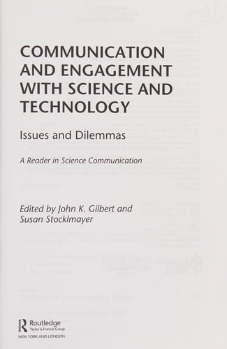 Communication and engagement with science and technology