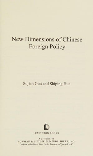 New dimensions of Chinese foreign policy