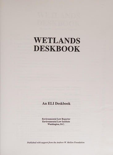 Wetlands deskbook