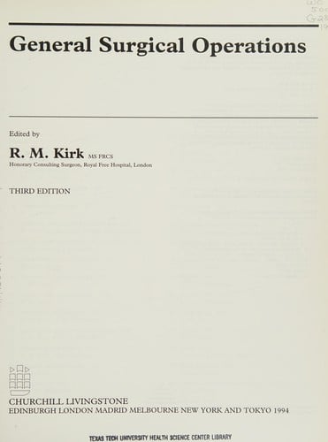 General surgical operations