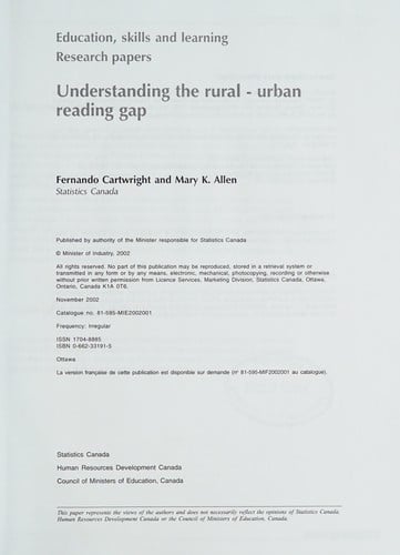 Understanding the rural-urban reading gap