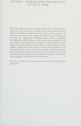 STATIUS' THEBAID AND THE POETICS OF CIVIL WAR