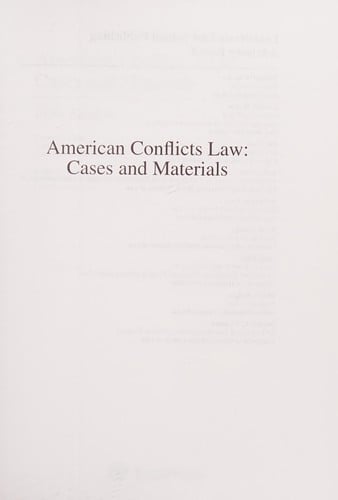 American conflicts law