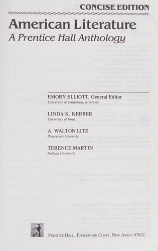 American literature, a Prentice Hall anthology--concise edition
