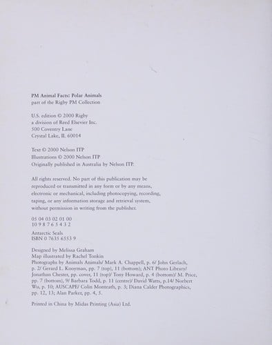 Antarctic seals (PM animal facts : polar animals)