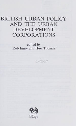 British urban policy and the urban development corporations