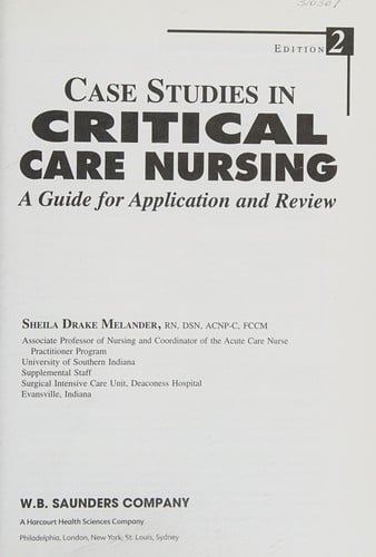 Case studies in critical care nursing